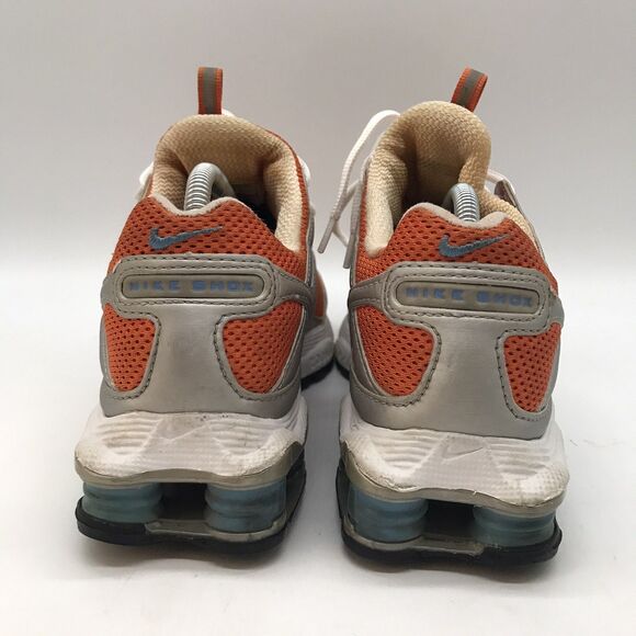 Nike Air Zoom Shox 2:45 Running Shoe Women's  7 Orange Blue Mesh Low Top Lace Up - Picture 4 of 12